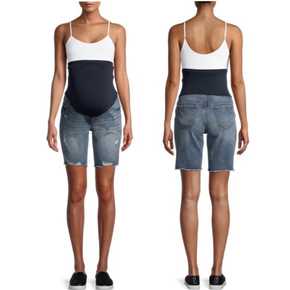 NWT Time and Tru Maternity Bermuda Shorts with Full Panel Size L (12-14) - Picture 1 of 6